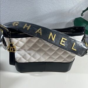 Chanel Black and White Quilted Women's Bag